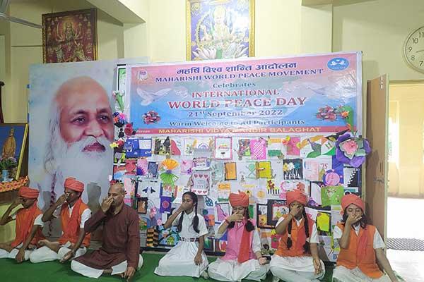 Maharishi Vidya Mandir Balaghat celebrated International World Peace Day.
